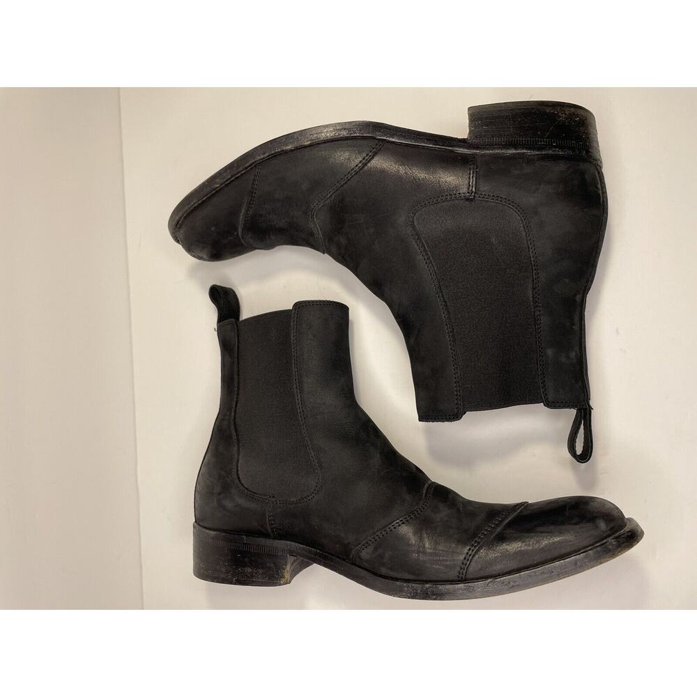 size 42 Belstaff Tourmaster 1955 Black ankle boots slip on chelsea made in Italy - Picture 5 of 11